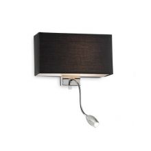 Hotel kinkiet 1x60W E27 + 1x1W LED 230V czarny